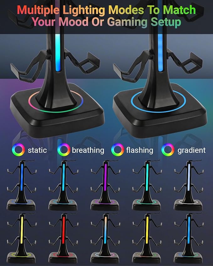 Controller Stand with RGB Multi-Color Light Modes - Image 2