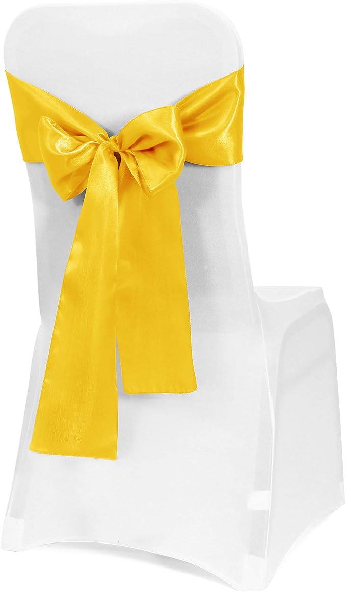 Obstal 50 PCS Satin Chair Sashes Bows by Obstal