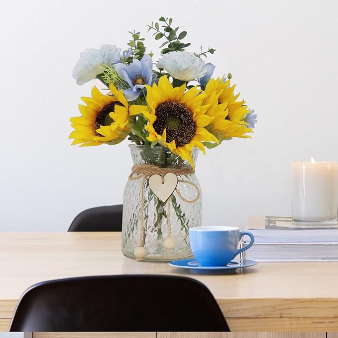 Leftover Faux Flowers in vase, Table centerpieces - Image 7