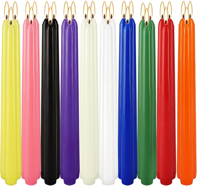 30-Pack 10-Color Taper Candles - Image 2