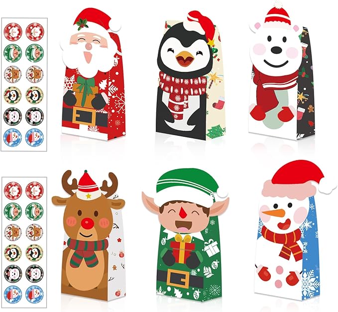 Tikitup 24PCS Christmas Treat Bags, Xmas Cookies Wrapping Gift by Tikitup