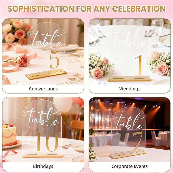 Arch Wedding Table Numbers 1-10 - Image 7