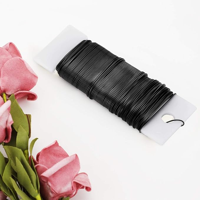 Hotop Floral Wire 38 Yards 114 Ft Florist Paddle Wire 22 Gauge Flexible Paddle by HOTOP