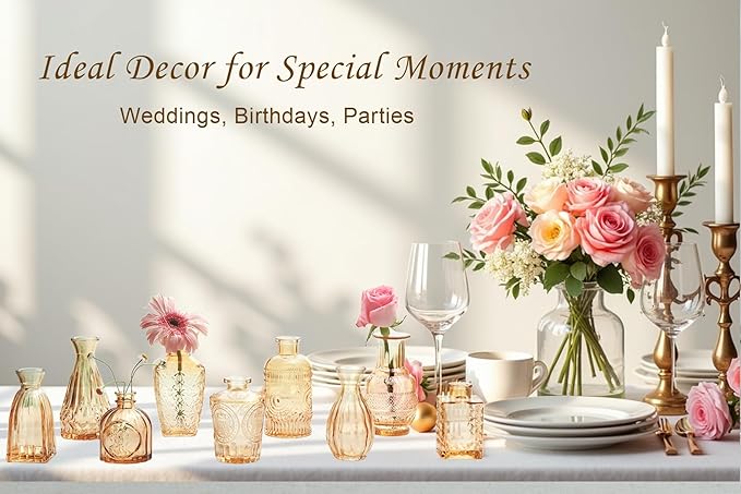Bud Vases Set of 40 Pcs, Small Flower Vases - Image 7