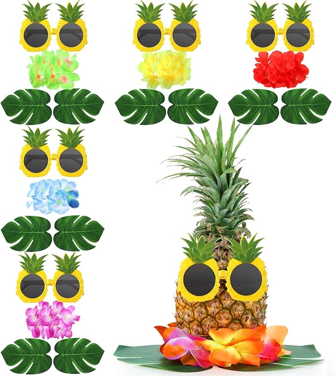 6 Sets Hawaiian Table Centerpieces Pineapple Luau Party Table Decorations by Rotatingpals