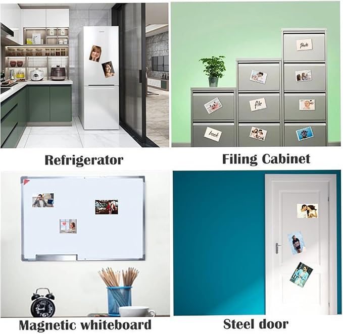 5 Pack Magnetic Picture Frames for Refrigerator, Holds 4 x 6 Inches Photos - Image 4