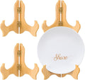 Tatuo 4 Packs Wooden Display Stand Decorative Plate Stands by Tatuo