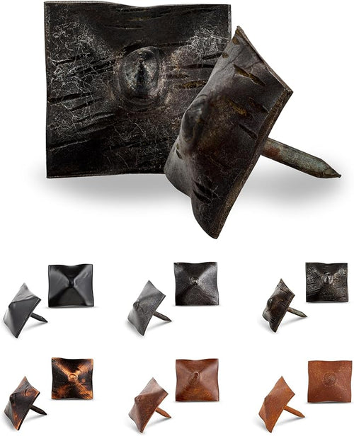 10 Pack 1" Square Head Iron Clavos Decorative Nails – Unfinished – Handmade by BorderlandRusticHardware