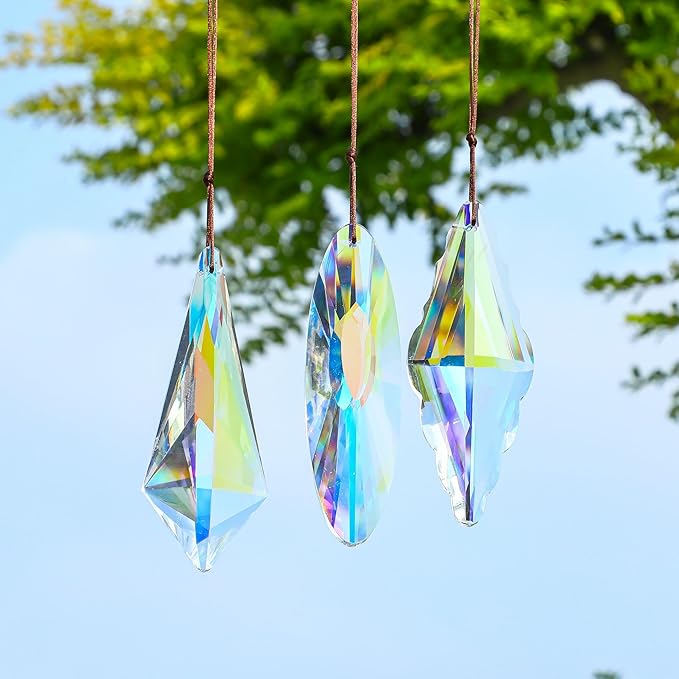 3 Pack 5'' Large Crystal Prisms Suncatchers - Image 3
