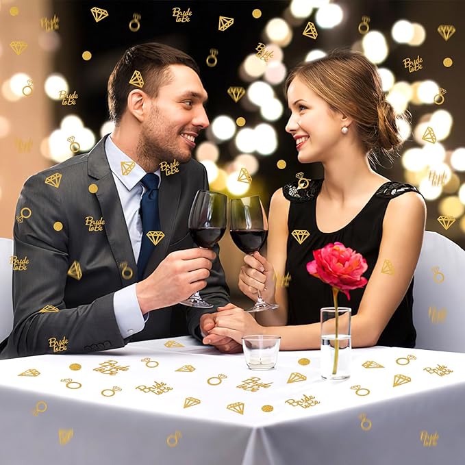 MARFOREVER Gold Wedding Confetti Bridal Shower Decorations Bride to Be Confetti - Image 7