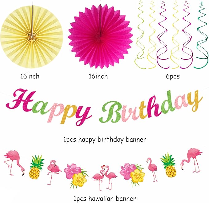 Hawaiian Luau Birthday Party-Decorations Supplies - Image 2