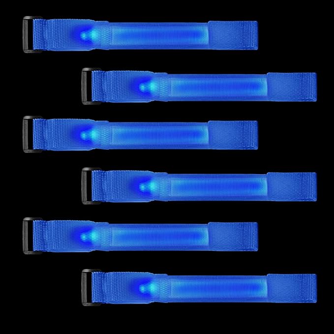 M.best 8pcs LED Light Up Bracelets Glow Flashing Wristbands Glow in The Dark - Image 3