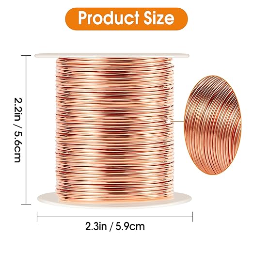 99.9% Soft Copper Wire, 24 Gauge/ 0.5 mm Diameter, 853 Feet / 260m, 1 Pound - Image 3