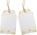 100Pcs Golden Snowflakes Gift Tags by ASYEHJNR