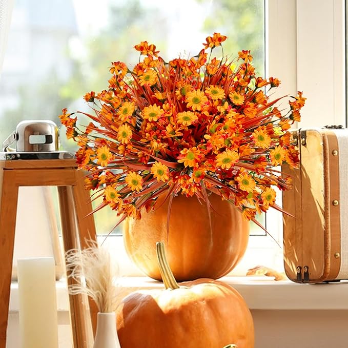 Fake Mums Fall Flowers Artificial - Image 5