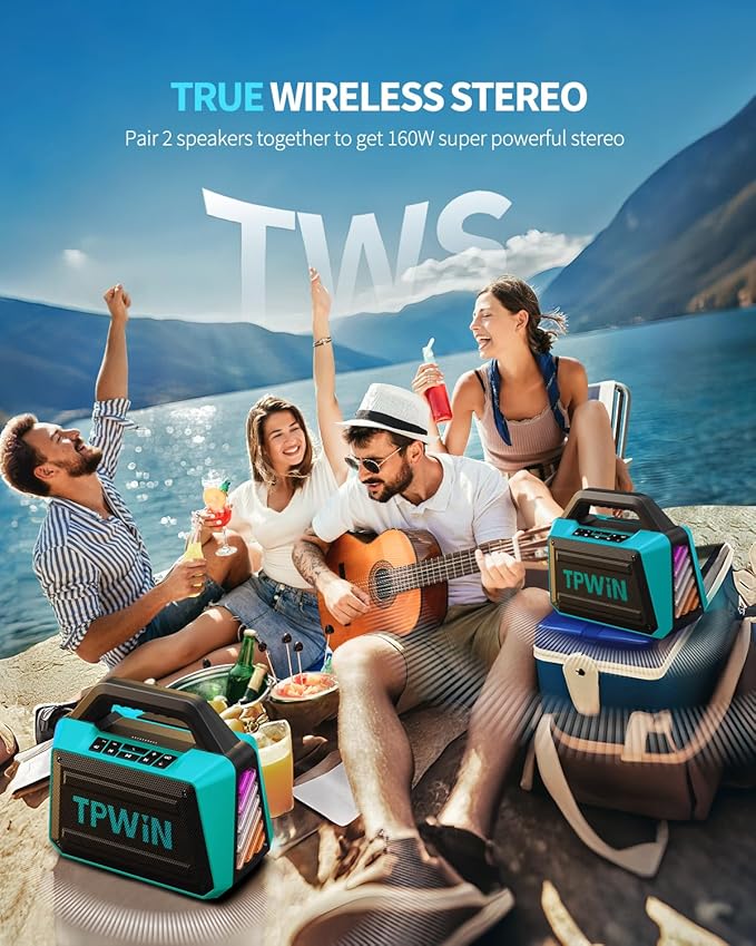 Powerful 80W Outdoor Bluetooth Speaker: IPX6 Waterproof, 20H Playtime, Deep Bass - Image 7