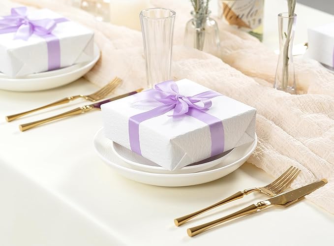 Lavender Satin Ribbon 7/8 Inch x 50 Yards Double-Faced Ribbons - Image 5