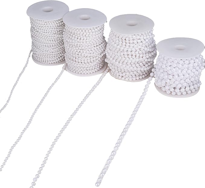 8mm Crafts Faux Pearl Beads Garland Pearl Bead Roll Strand of Pearls to - Image 5