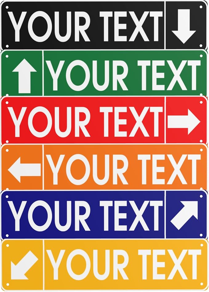 Custom Vintage Metal Sign Personalized Direction Street Signs by Enjoy-yjl