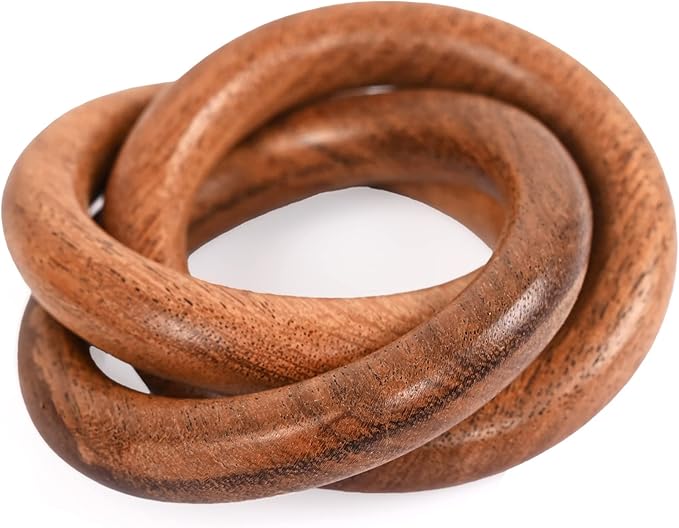 Three Ring Napkin Rings Set of 8, Decorative Handcuff Serviette Ring, Napkin - Image 3