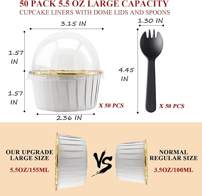 50 Pack Jumbo Cupcake Cups - Image 3