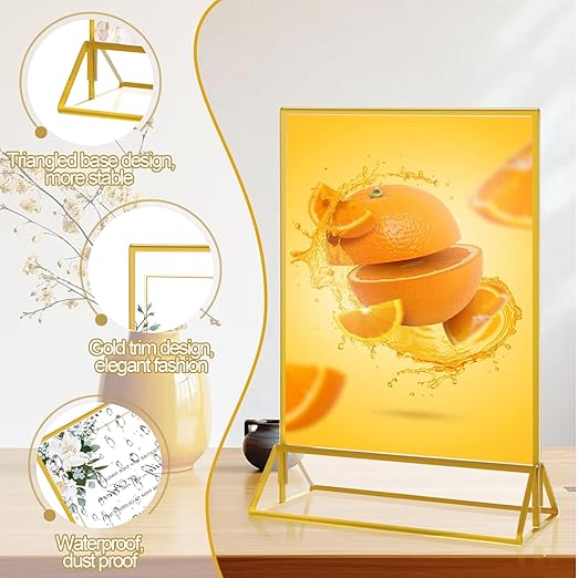 8PCS 5x7" Double-Sided Acrylic Sign Holders, Table Number Holders - Image 3