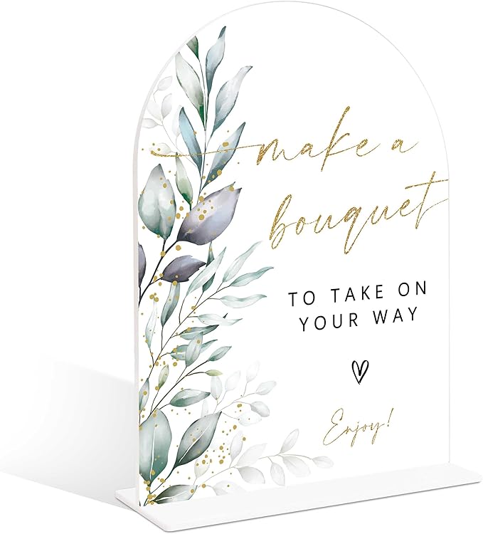 Acrylic Wedding Signs, Wedding Reception Signage, Bridal Shower Table Decor by Unknown
