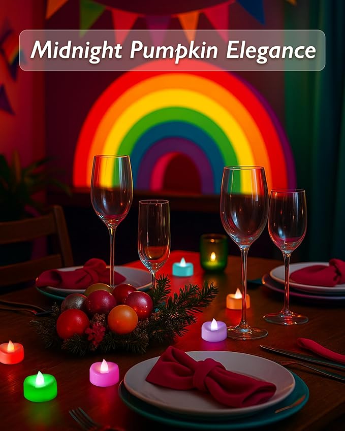 Raycare 7-Color Changing LED Tea Lights Battery Operated, 200+Hour Flickering - Image 4