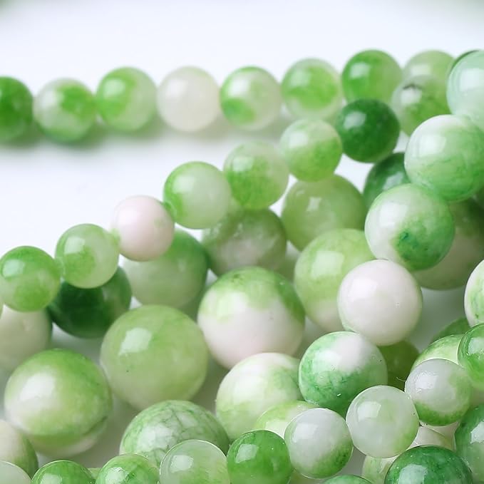 Green Persian Jade Stone Beads Gemstone Round Crystal Energy Jade Beads Stone - Image 4