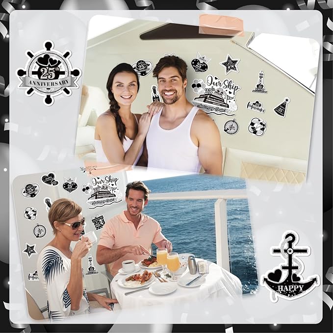 25th Anniversary Cruise Door Magnets Decorations - Image 4
