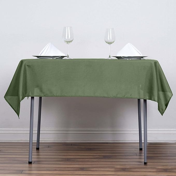Efavormart 54x54 Moss Green Wholesale Linens Seamless Polyester Square Linen by efavormart