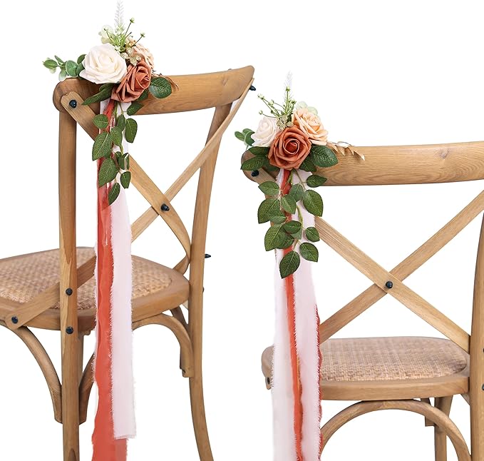 Wedding Aisle Decorations for Wedding Ceremony Set of 10 Pew Flowers for Church by DreamBuilt