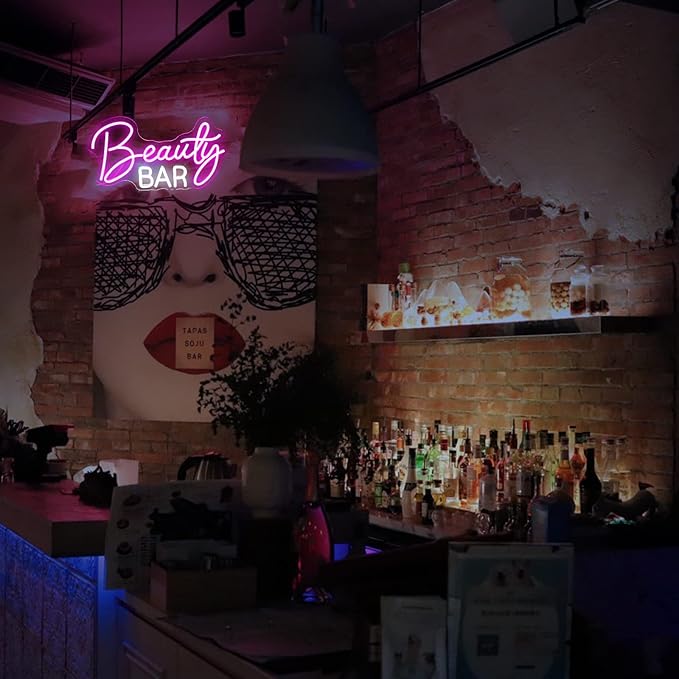 Beauty Bar Neon Sign, Girls Makeup Room Bedroom Decor - Image 6