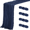 Aktor 4 Pack Navy Blue Table Runner Boho Cheesecloth Table Runner Semi Sheer by Unknown