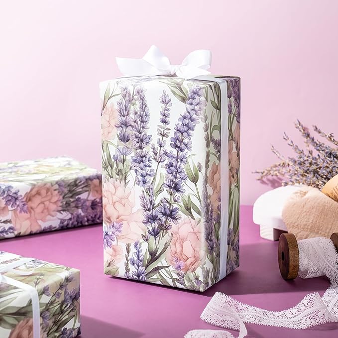 WRAPAHOLIC Floral Wrapping Paper Roll - Image 5