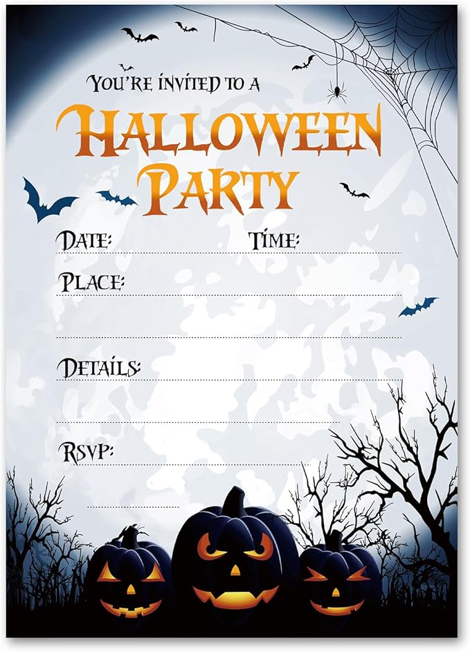 20 Pack Halloween Invitations by JarThenaAMCS