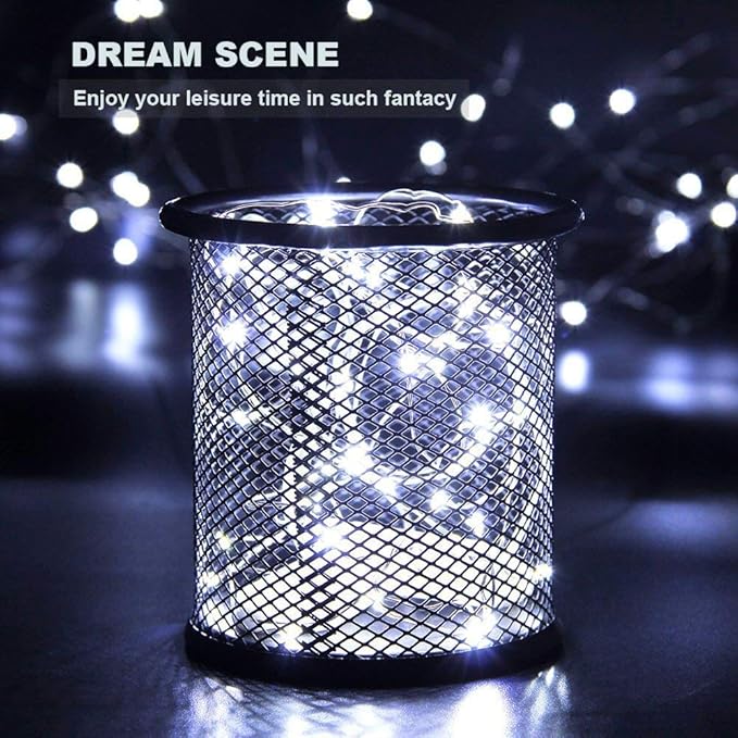 CYLAPEX Pack of 24 Cool White Fairy Lights String Battery Operated Fairy Lights - Image 4