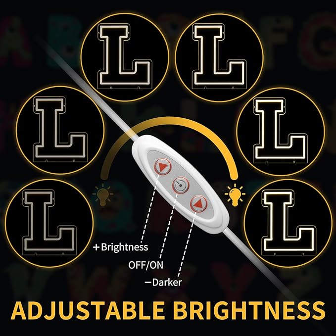 Light Up Letters L, Led Marquee Letter Lights Neon Sign, 13.9" Height - Image 3