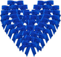 50pcs 1-1/2" Blue Satin Ribbon Bows Without Twist Ties by Micomon