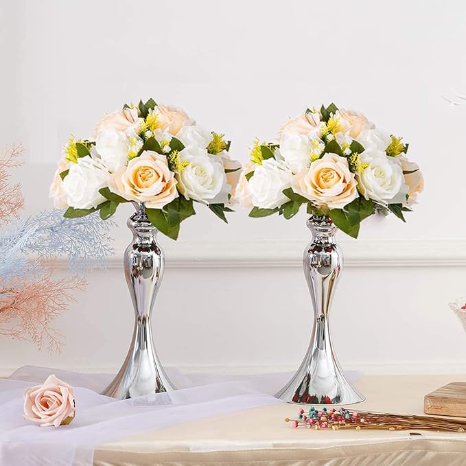 Flower Balls Wedding Rose Centerpieces: 6 Pcs Fake Flowers - Image 3