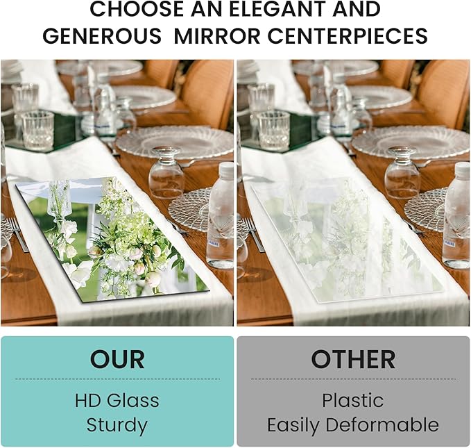 JAMBALAY 12"×5" Mirror Centerpieces - Image 3
