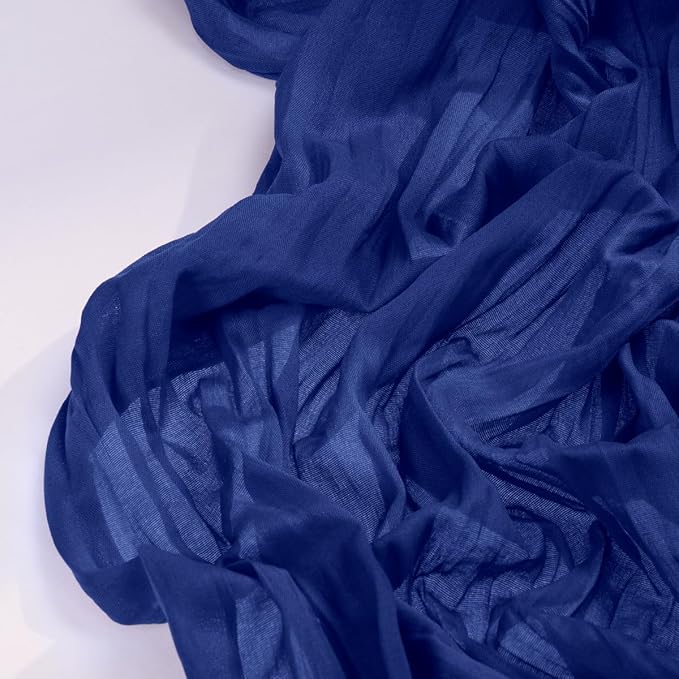 Royal Blue Cheesecloth Table Runner Blue Fall Table Runners Boho Gauze 120 - Image 3