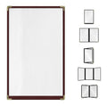 Goodsmart Restaurant Menu Covers – 25 Pack Burgundy 2-View, Top-Loading Menu by ACISuperPower