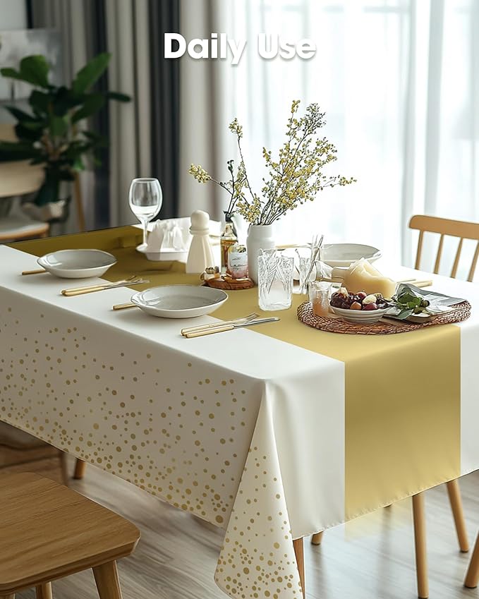 Pureegg Plastic Table Cloth Disposable 10 Pack, 54 x 108 Inch, Table Runner - Image 9