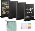 EHWINE Mini Chalkboard Easel Sign Set, 4 Pack 6x8 Inch Wooden Boards by EHWINE
