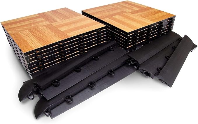 Big Floors 4X4OAKFLOOR Interlocking Lightweight Plastic Modular Dance Floor Kit - Image 3