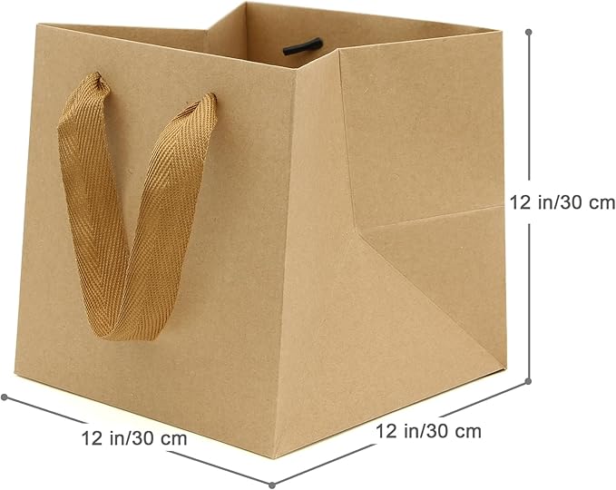 Kraft Paper Gift Bag Large Square Bottom Kraft Paper Bags - Image 2
