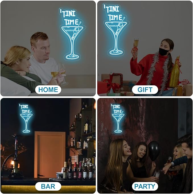 Tini Time LED Neon Sign, Martini Neon Sign - Image 9
