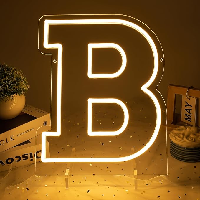 Light Up Letters B, Led Marquee Letter Lights Neon Sign, 13.9" Height by MissAudrey