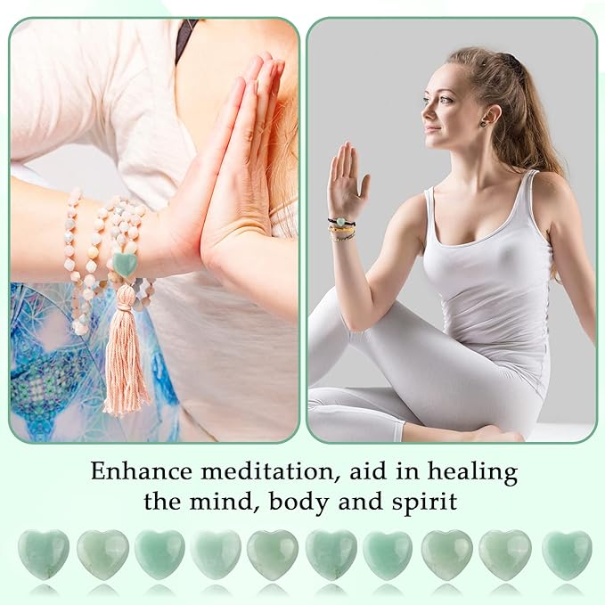 Gerrii 50 Pcs Heart Healing Stone Bulk Quartz Heart Inspirational Stones Gift - Image 4